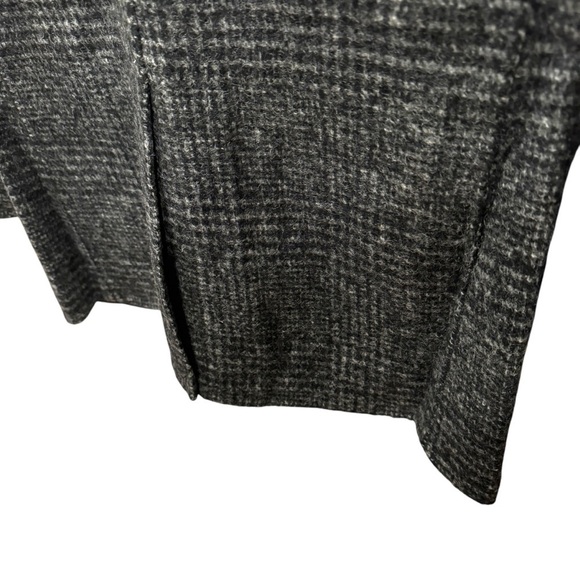 THAKOON Women's Charcoal Wool‎ Blend Hooded Plaid Pattern Coat Size S - Picture 9 of 13